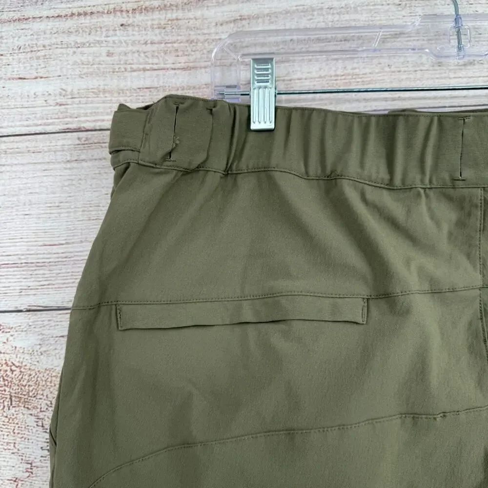 Vintage‎ Adidas Hiking Shorts Men's Size 40 Olive Green Adjustable Waist